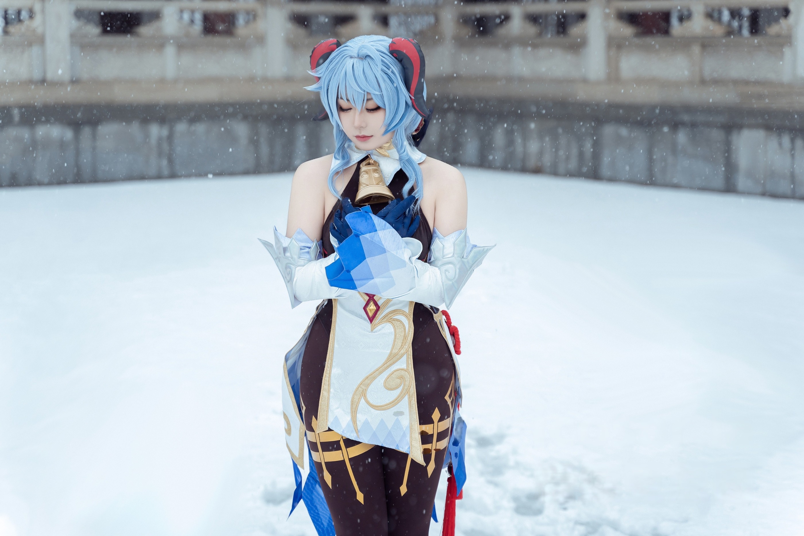 图片[1]-虎森森 – NO.046 原神 甘雨 雪景[42P]-XikXak